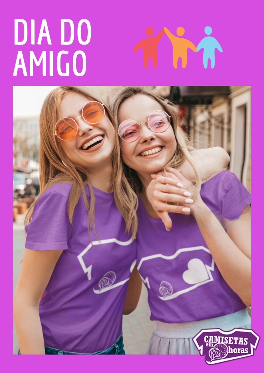 Ideias de camiseta personalizada para o Dia do Amigo