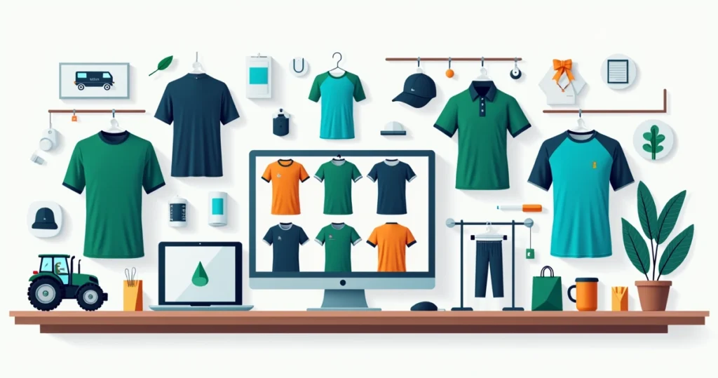 Catálogo de camisetas personalizadas variadas para empresas e escolas