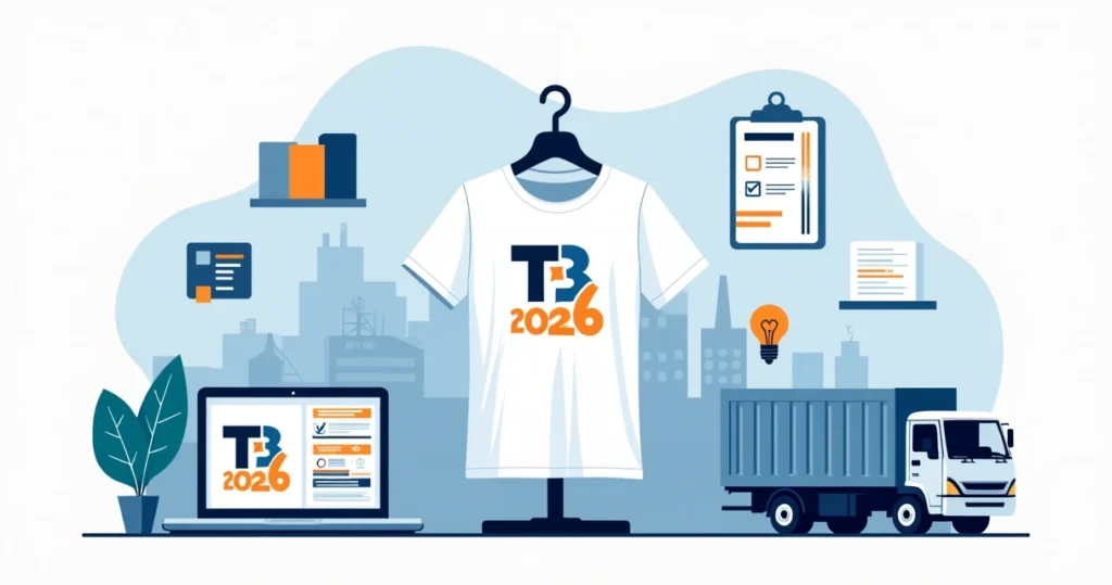 Ilustração guia de camisetas personalizadas em Indaiatuba 2026