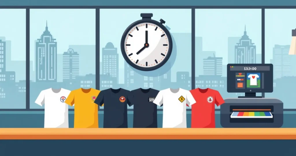 Ilustração de camisetas personalizadas prontas em 24 horas no centro de São Paulo