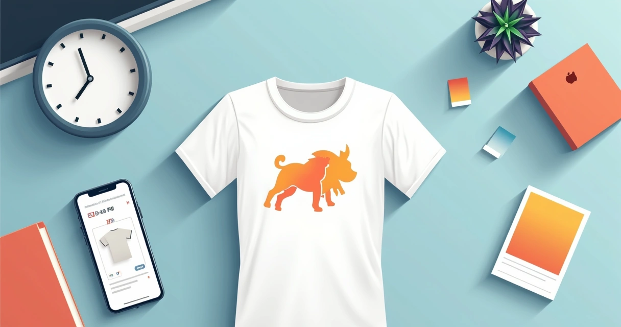 Camiseta personalizada única sobre mesa com estampa detalhada em DTF