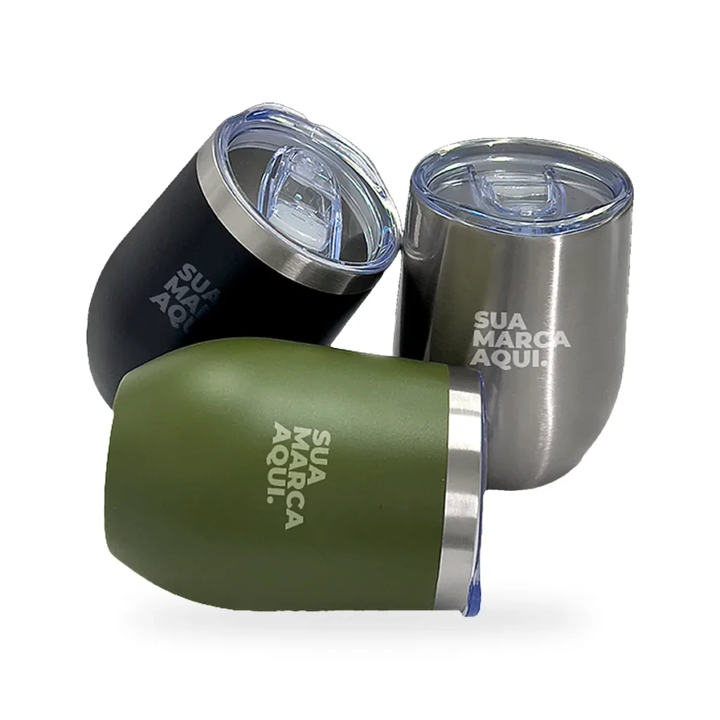 Copo térmico oval personalizado 355 ml