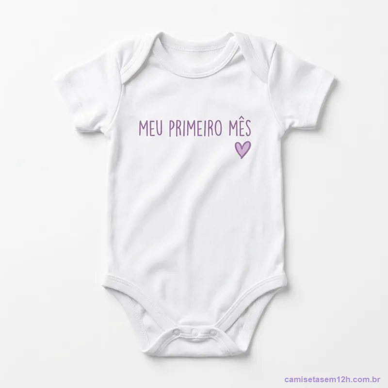 Body personalizado infantil de manga curta