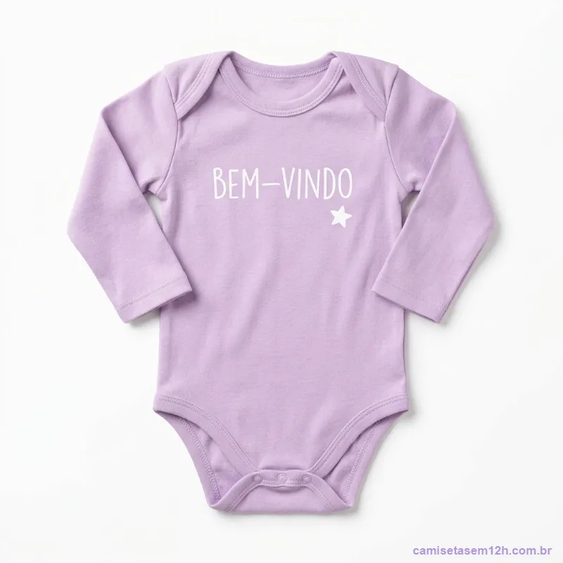 Body personalizado infantil de manga longa