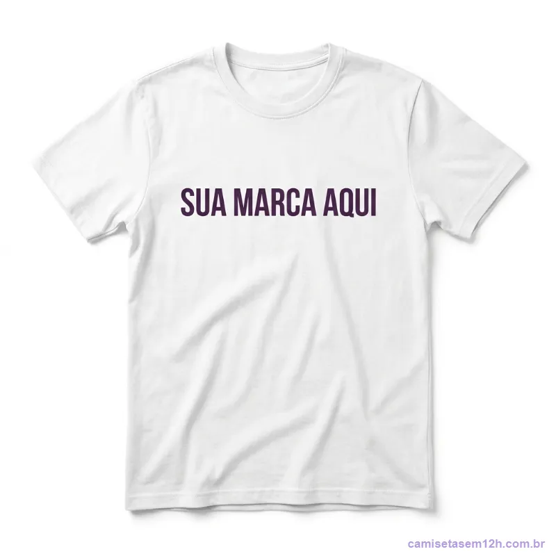 Camiseta estampada de algodão branca