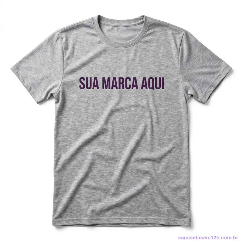 Camiseta estampada em malha fria unissex