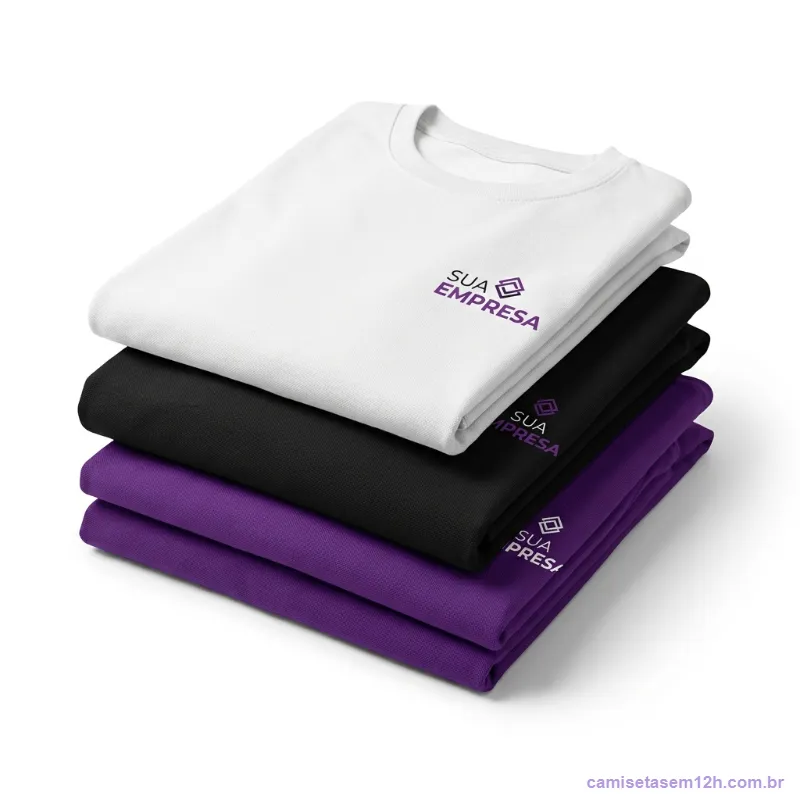 Camisetas personalizadas para empresa em várias cores